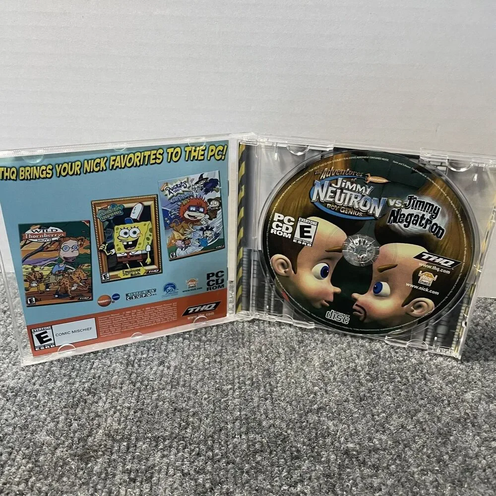 Jimmy Neutron vs Jimmy Negatron PC CD ROM Game Nickelodeon THQ Complete